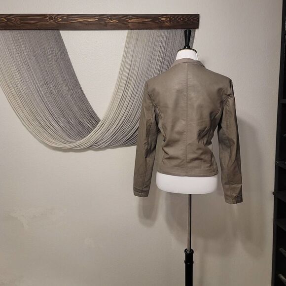 Sisters Vegan Leather Moto Jacket Sz M - Picture 4 of 5